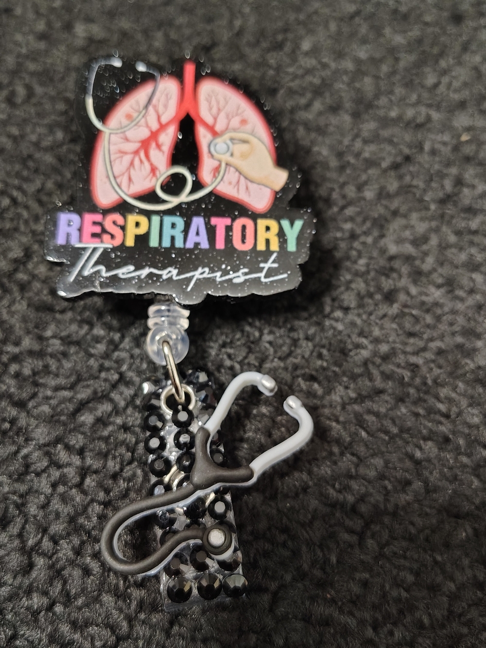 Respiratory Therapist Retractable Badge Reel Work Id Holder